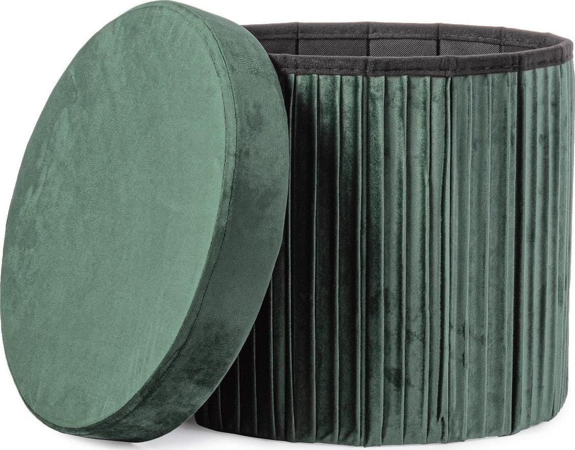 Poltrona Pouf "Jocelyn" per interno, con struttura in mdf in Ottomane e poggiapiedi Decor Space - Altamura, commercioVirtuoso.it