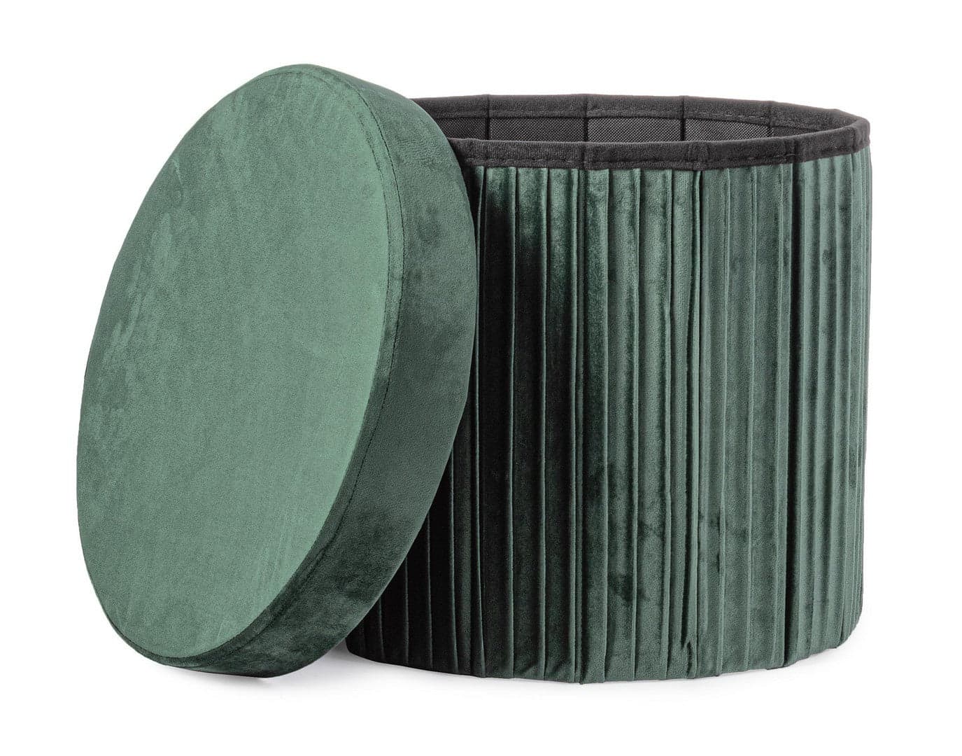 Poltrona Pouf "Jocelyn" per interno, con struttura in mdf in Ottomane e poggiapiedi Decor Space - Altamura, commercioVirtuoso.it