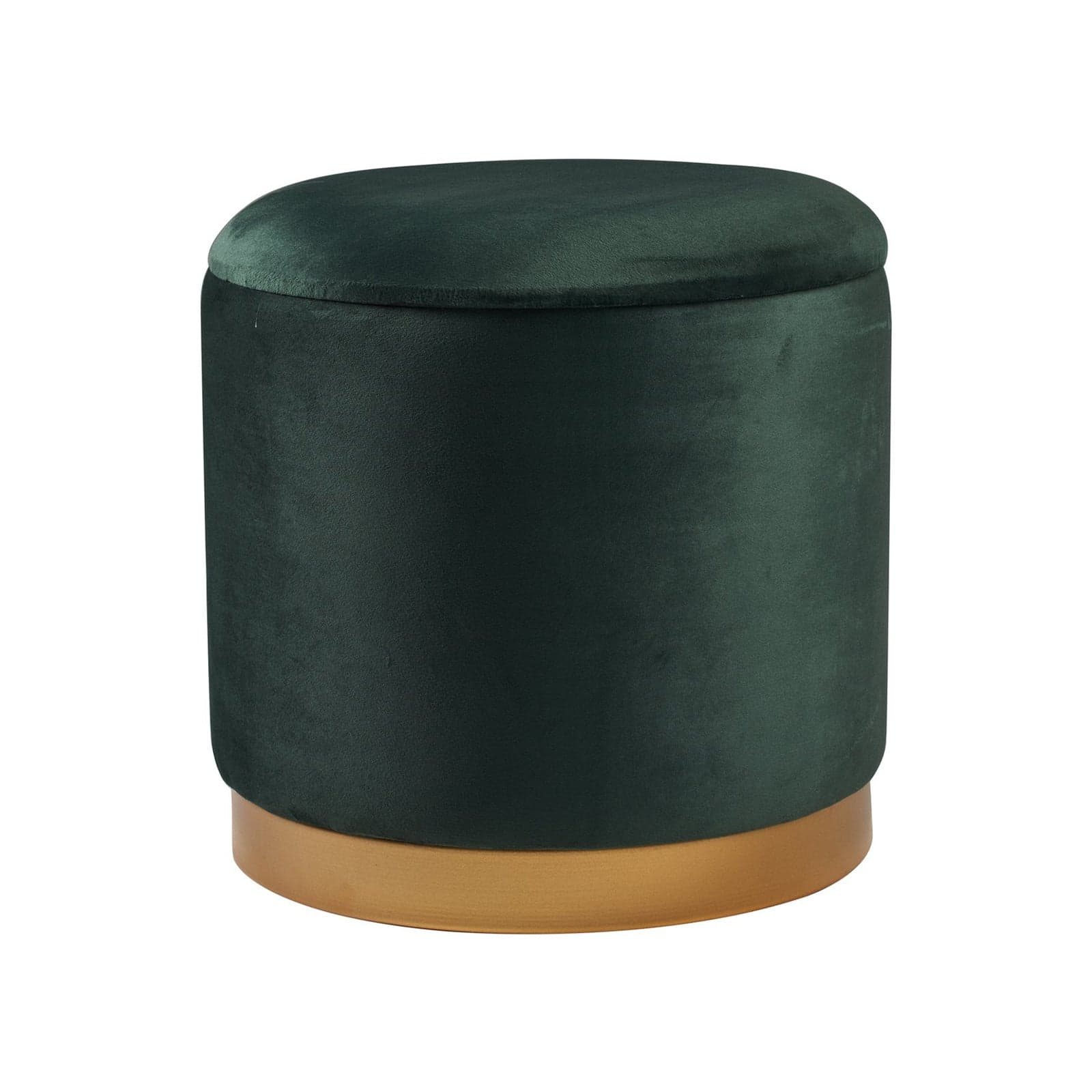 Pouf contenitore tondo, seduta in velluto arredamento moderno 35 cm in Ottomane e poggiapiedi Decor Space - Altamura, commercioVirtuoso.it