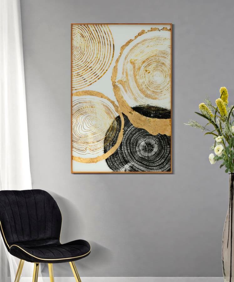 Pannello decorativo Woody in vetro con cornice per decorazioni ambienti in Pannelli in vetro colorati Decor Space - Altamura, commercioVirtuoso.it