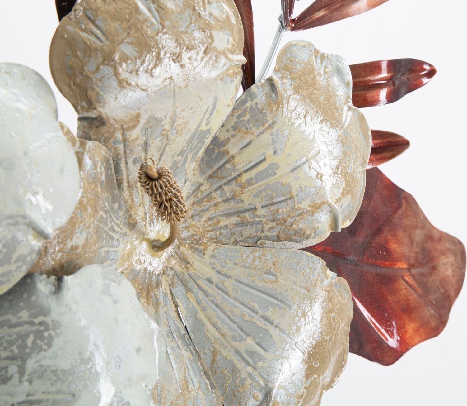 Pannello fiori e foglie decorative in ferro per decorazioni ambienti in Sculture a parete Decor Space - Altamura, commercioVirtuoso.it