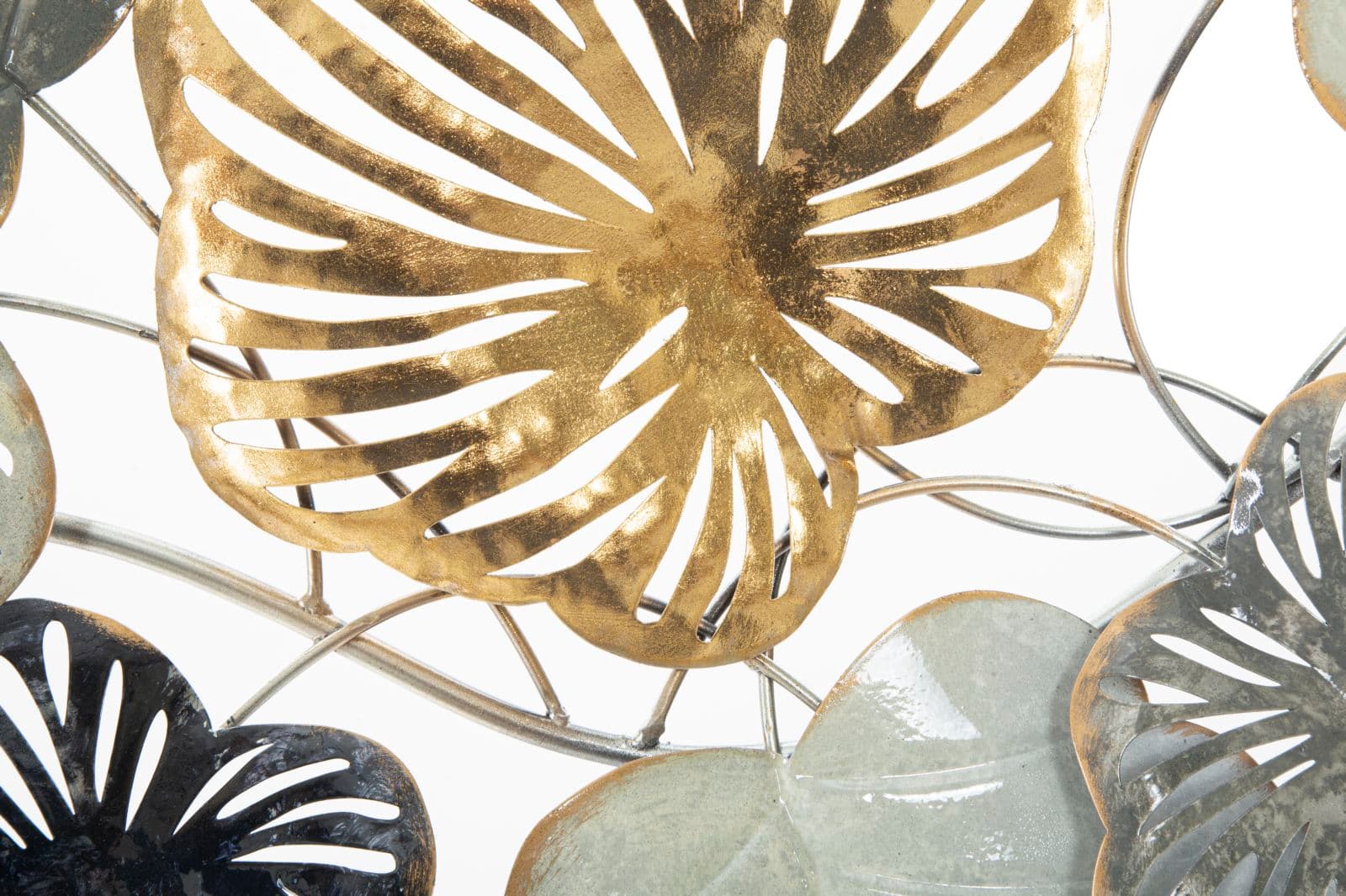 Composizione foglie decorative in ferro per decorazioni ambienti in Sculture a parete Decor Space - Altamura, commercioVirtuoso.it