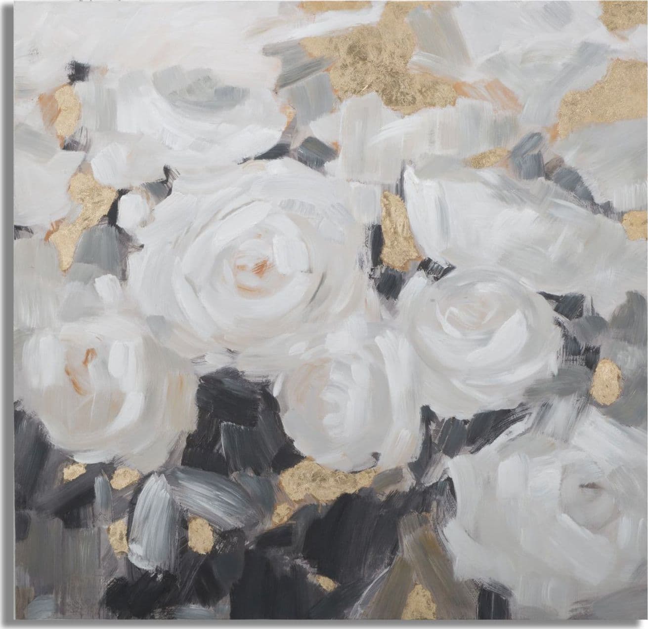 Dipinto su tela rose bianche con intelaiatura in legno per decorazioni ambienti in Poster e stampe Decor Space - Altamura, commercioVirtuoso.it