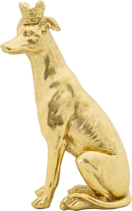Cane con corona decorativo in poliresina per decorazioni ambienti in Statuine Decor Space - Altamura, commercioVirtuoso.it