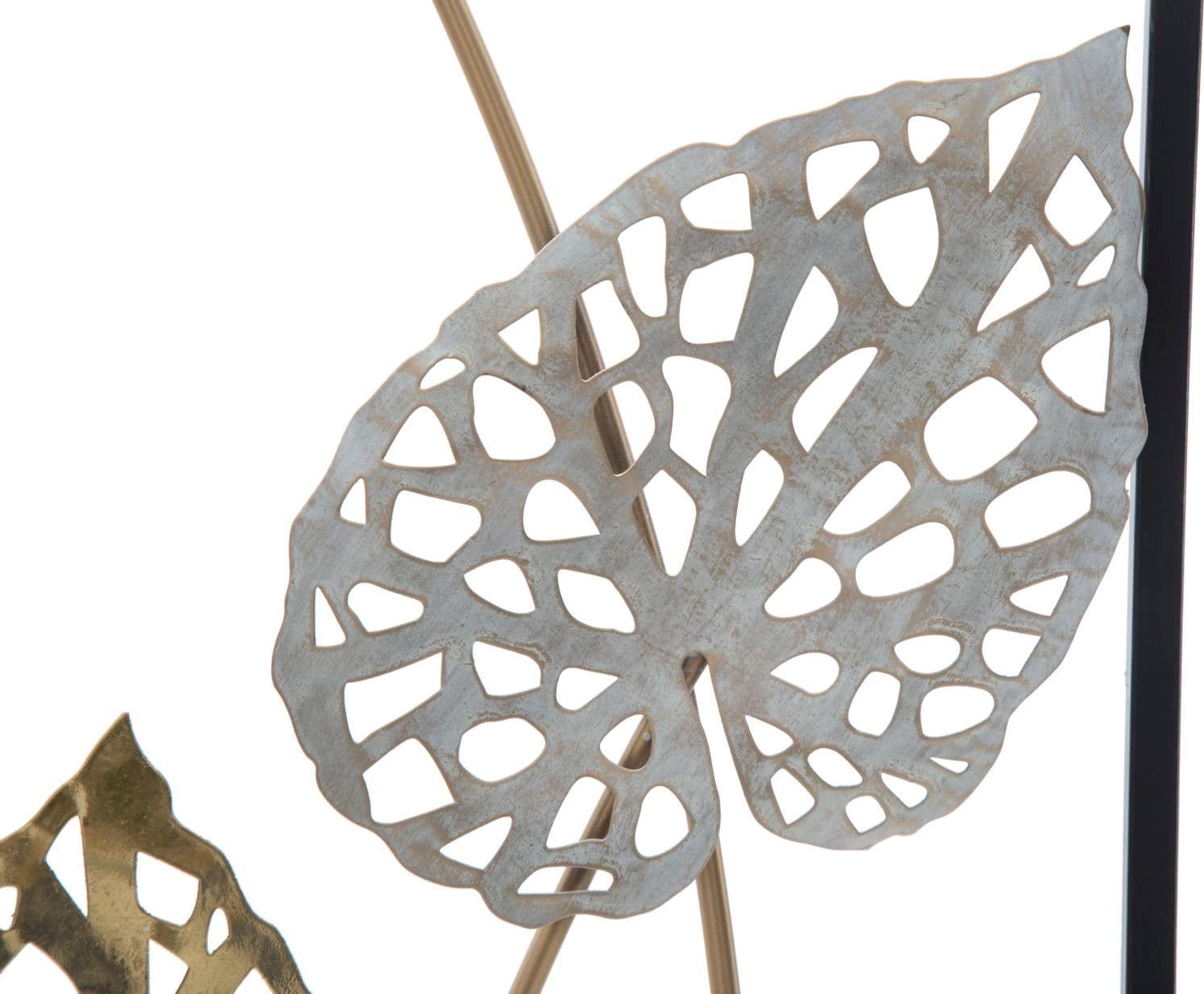 Composizione foglie decorative Ory in ferro per decorazioni ambienti in Sculture a parete Decor Space - Altamura, commercioVirtuoso.it