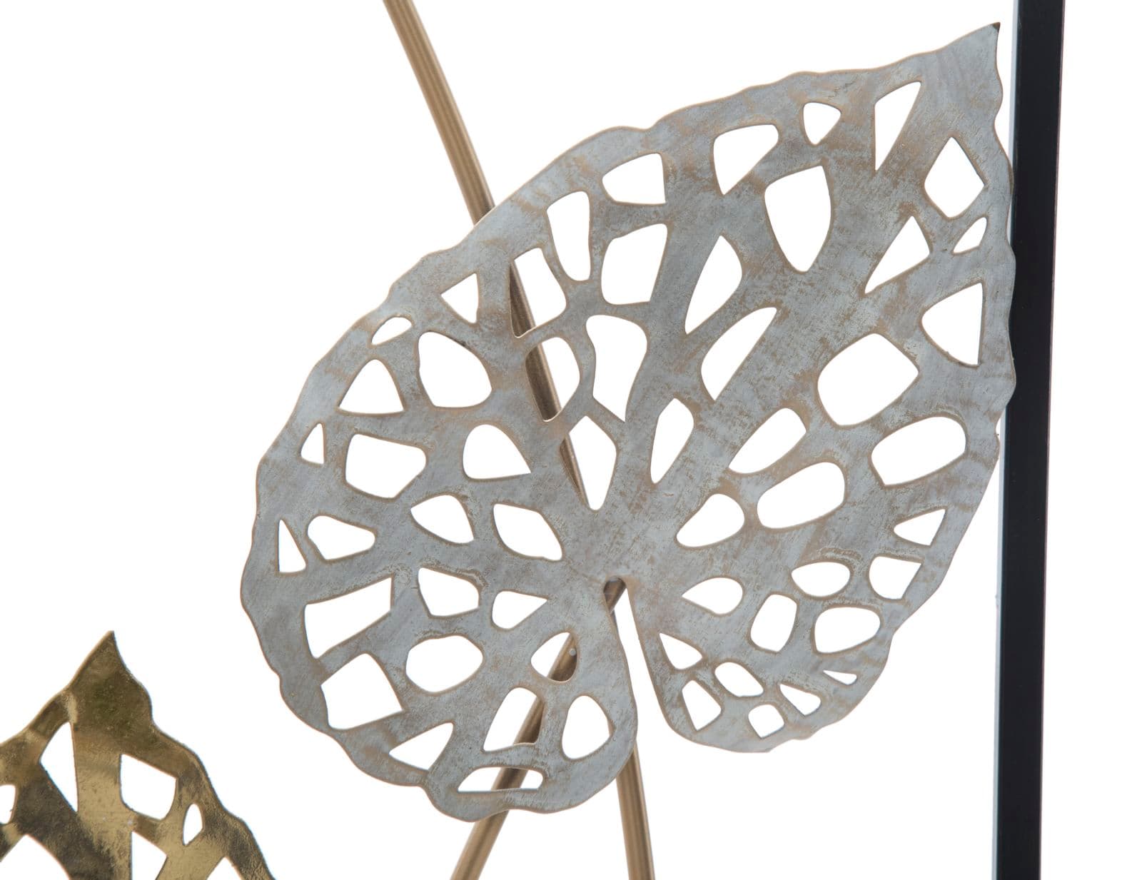 Composizione foglie decorative Ory in ferro per decorazioni ambienti in Sculture a parete Decor Space - Altamura, commercioVirtuoso.it