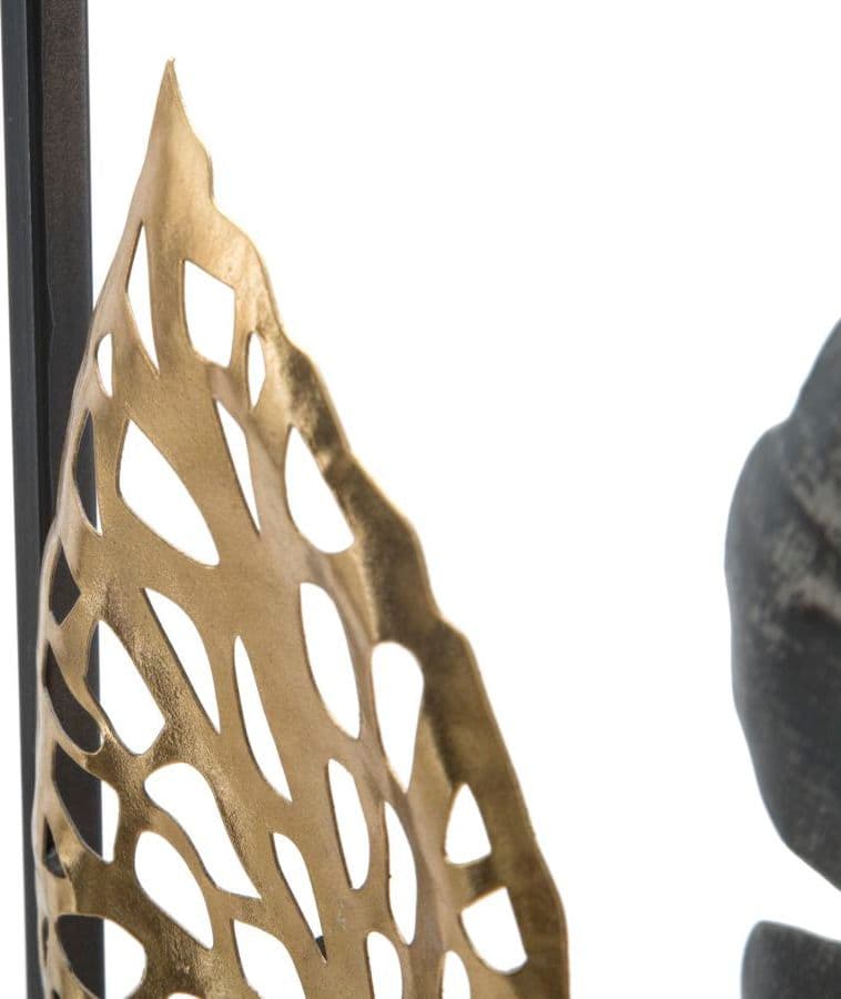 Composizione foglie decorative Ory in ferro per decorazioni ambienti in Sculture a parete Decor Space - Altamura, commercioVirtuoso.it