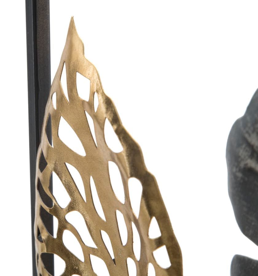 Composizione foglie decorative Ory in ferro per decorazioni ambienti in Sculture a parete Decor Space - Altamura, commercioVirtuoso.it