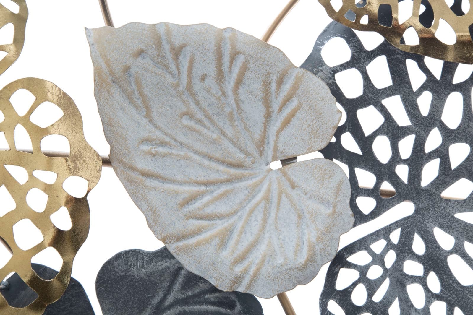 Composizione foglie decorative Ory in ferro per decorazioni ambienti in Sculture a parete Decor Space - Altamura, commercioVirtuoso.it