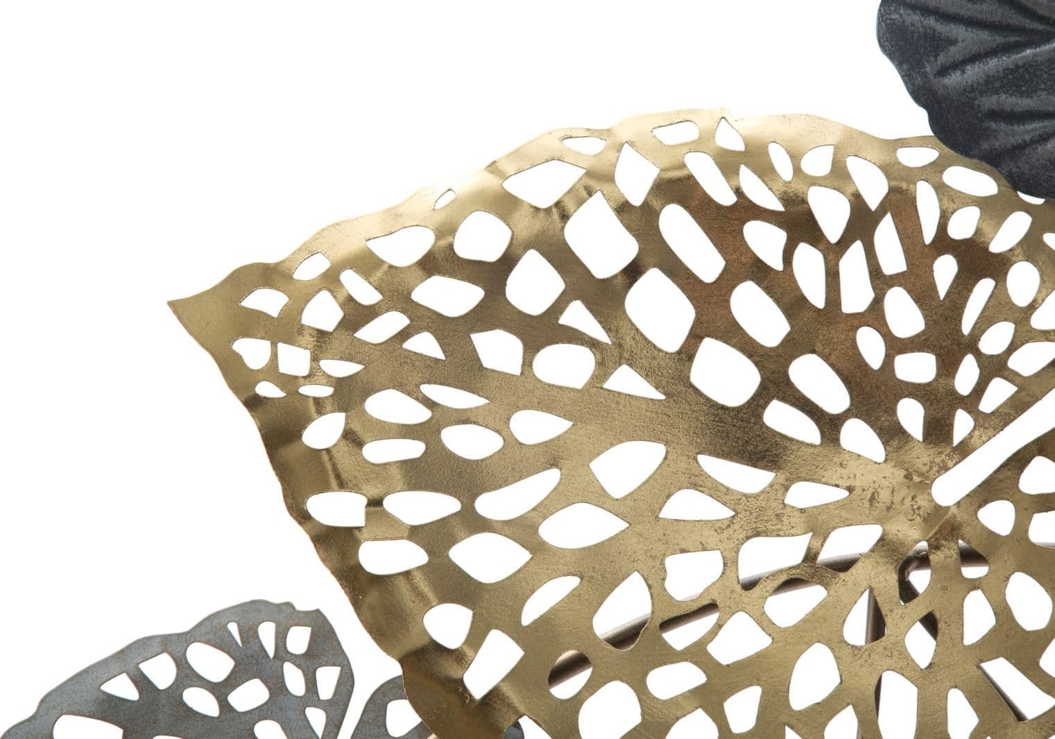 Composizione foglie decorative Ory in ferro per decorazioni ambienti in Sculture a parete Decor Space - Altamura, commercioVirtuoso.it