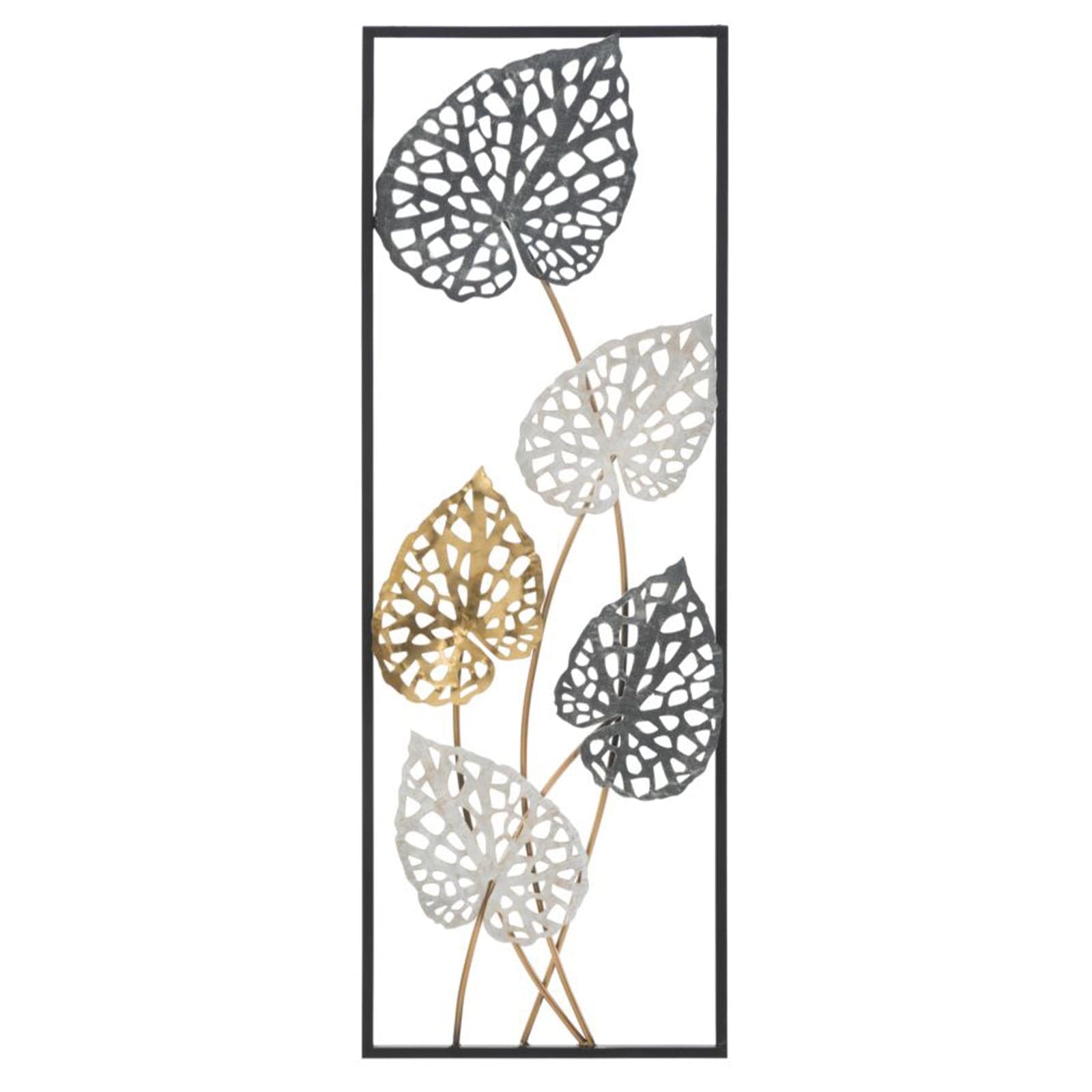 Composizione foglie decorative Ory in ferro per decorazioni ambienti in Sculture a parete Decor Space - Altamura, commercioVirtuoso.it