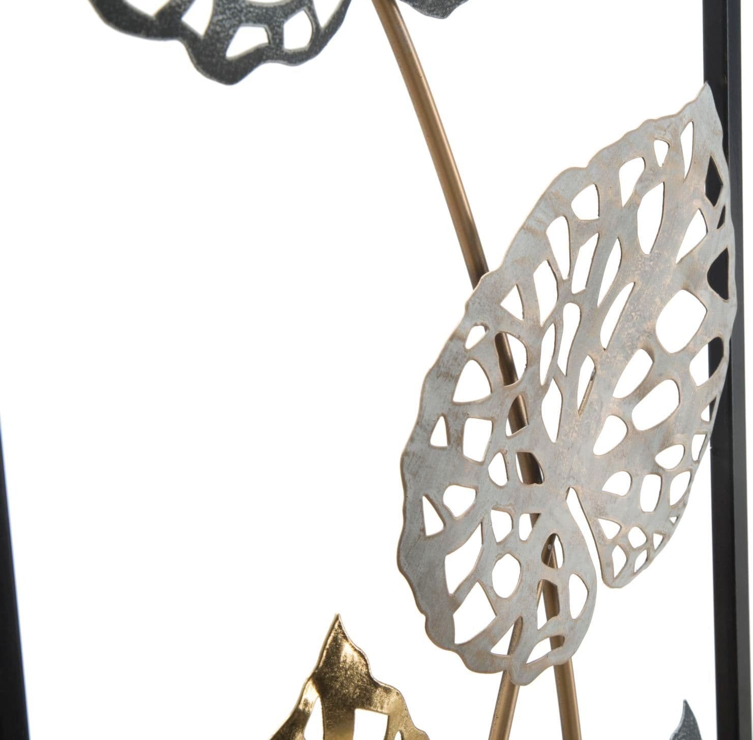 Composizione foglie decorative Ory in ferro per decorazioni ambienti in Sculture a parete Decor Space - Altamura, commercioVirtuoso.it