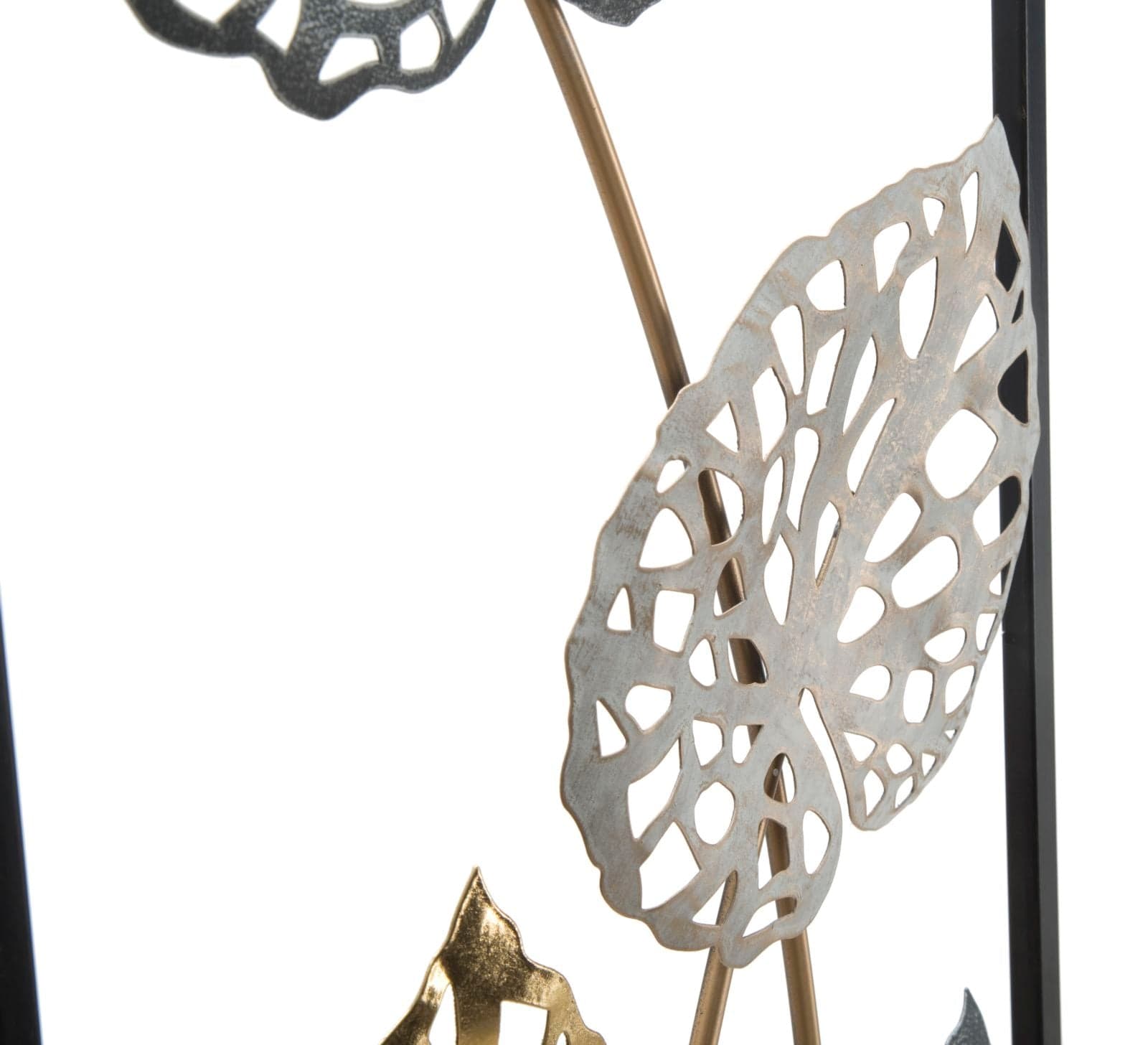 Composizione foglie decorative Ory in ferro per decorazioni ambienti in Sculture a parete Decor Space - Altamura, commercioVirtuoso.it