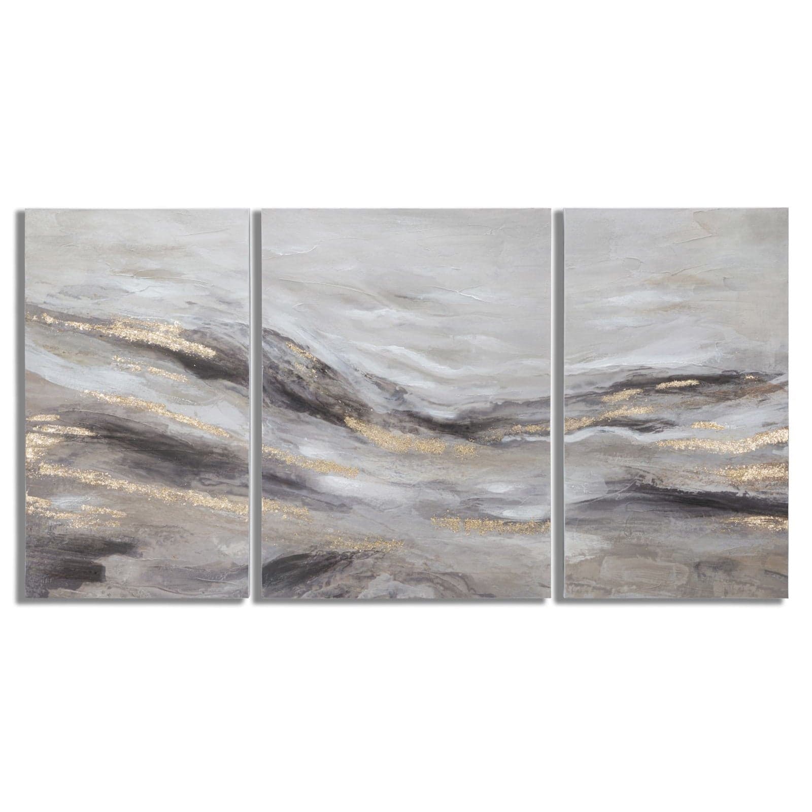 Dipinto su tela Monty con telaio in legno per decorazioni ambienti set da 3