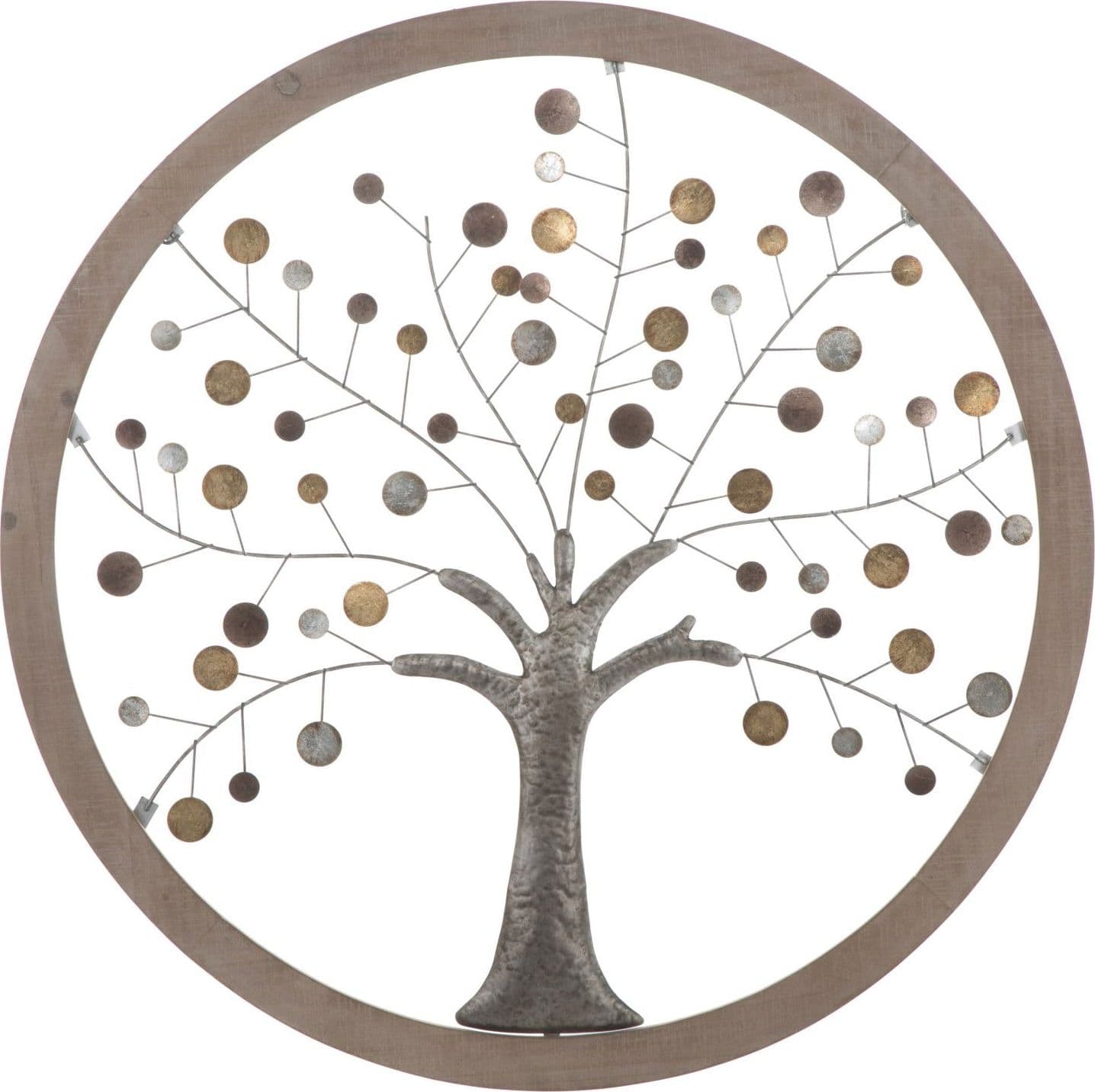 Albero decorativo in ferro e legno da muro per decorazioni ambienti in Sculture a parete Decor Space - Altamura, commercioVirtuoso.it