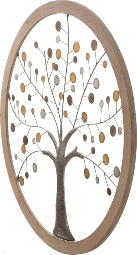 Albero decorativo in ferro e legno da muro per decorazioni ambienti in Sculture a parete Decor Space - Altamura, commercioVirtuoso.it