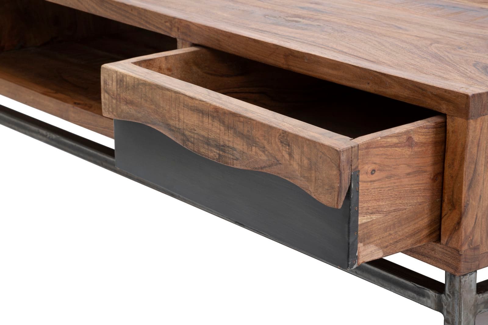 Tavolo da caffè "Yellowstone" struttura in legno di acacia e metallo per interni in Console e tavoli da divano Decor Space - Altamura, commercioVirtuoso.it