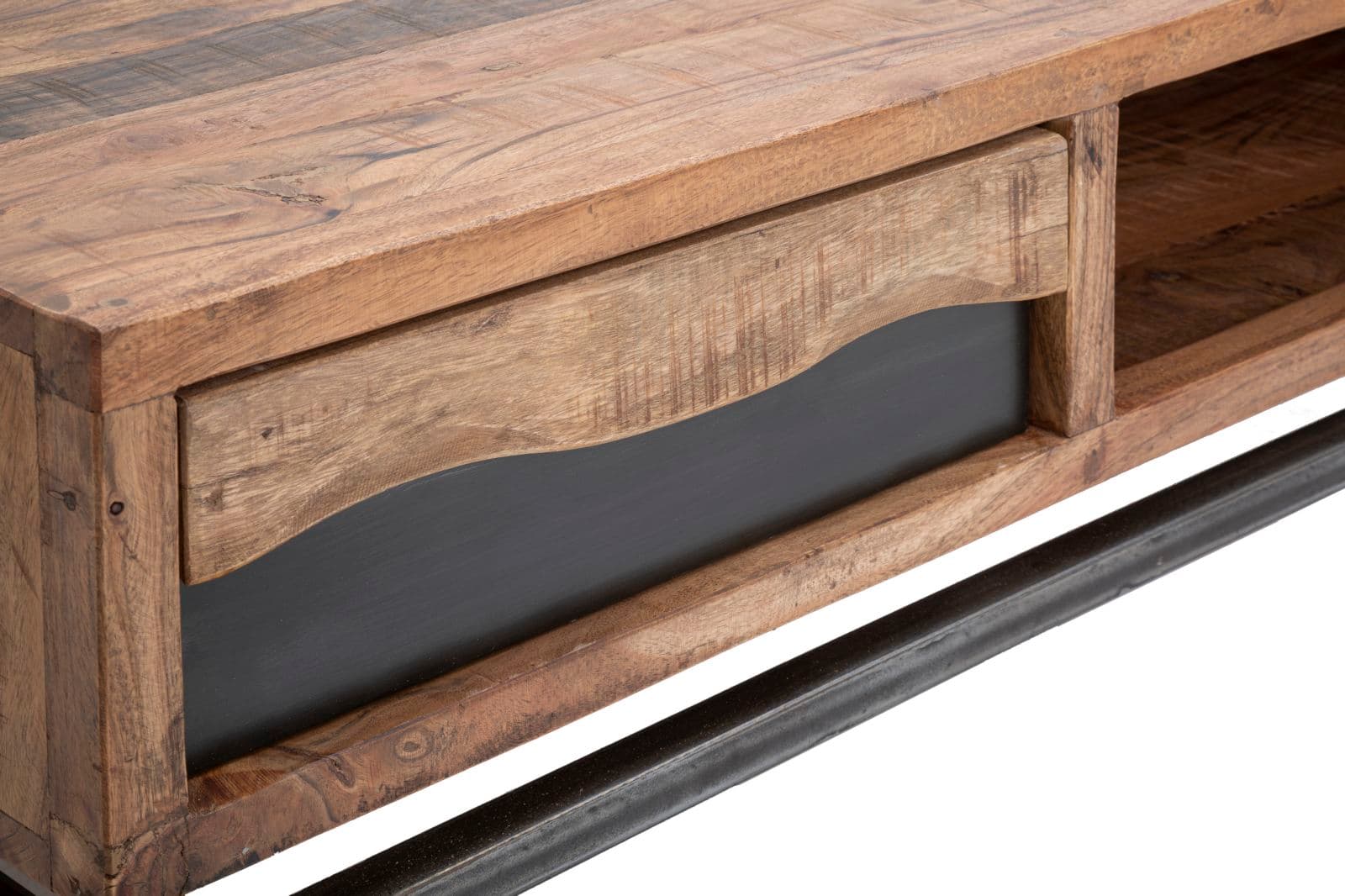 Tavolo da caffè "Yellowstone" struttura in legno di acacia e metallo per interni in Console e tavoli da divano Decor Space - Altamura, commercioVirtuoso.it