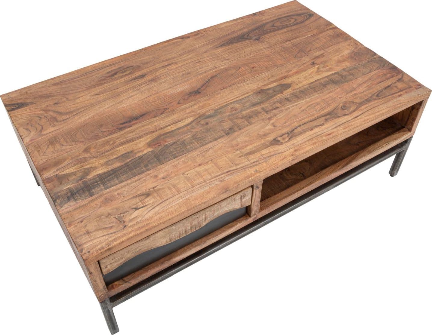 Tavolo da caffè "Yellowstone" struttura in legno di acacia e metallo per interni in Console e tavoli da divano Decor Space - Altamura, commercioVirtuoso.it