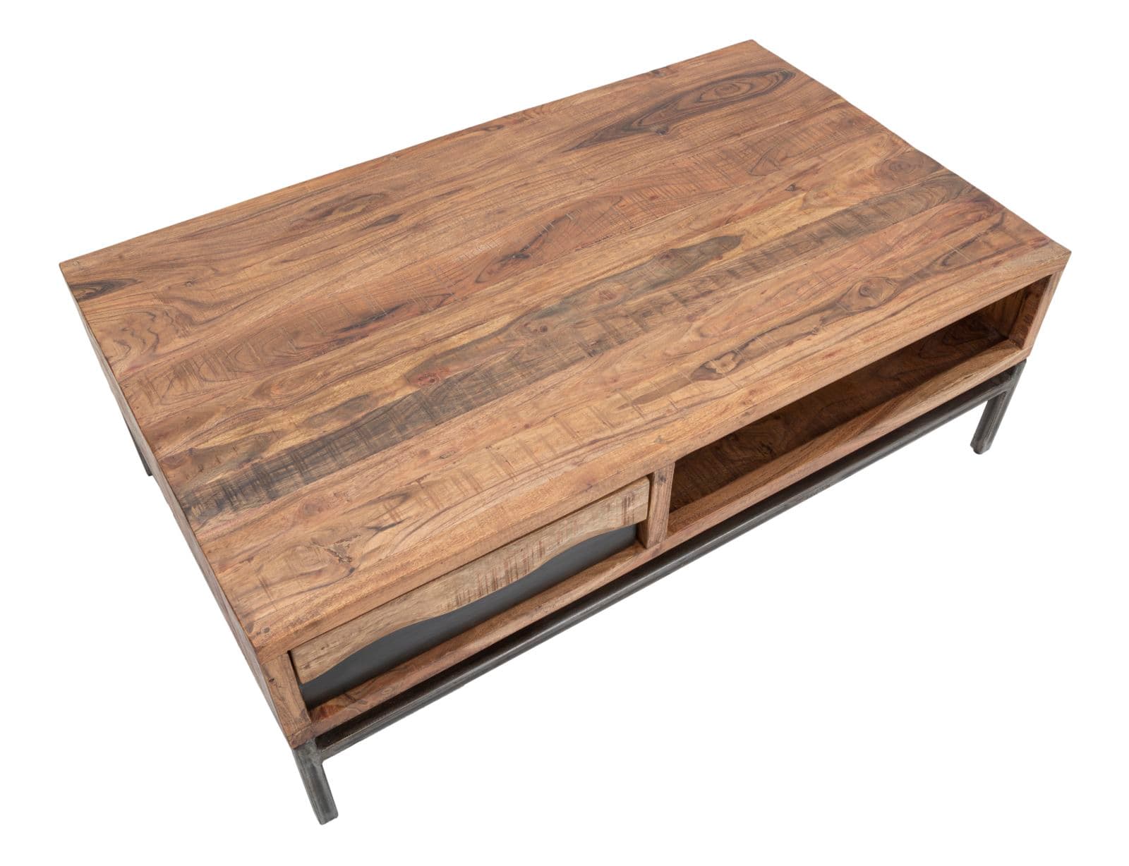 Tavolo da caffè "Yellowstone" struttura in legno di acacia e metallo per interni in Console e tavoli da divano Decor Space - Altamura, commercioVirtuoso.it