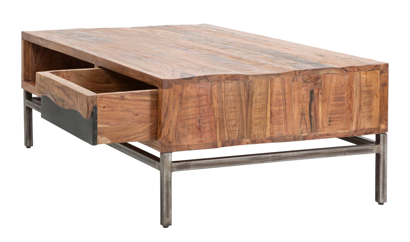 Tavolo da caffè "Yellowstone" struttura in legno di acacia e metallo per interni in Console e tavoli da divano Decor Space - Altamura, commercioVirtuoso.it