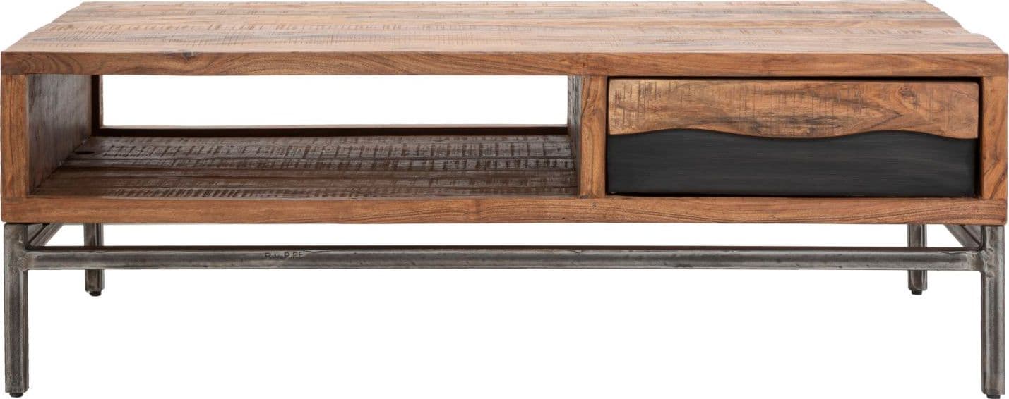 Tavolo da caffè "Yellowstone" struttura in legno di acacia e metallo per interni in Console e tavoli da divano Decor Space - Altamura, commercioVirtuoso.it