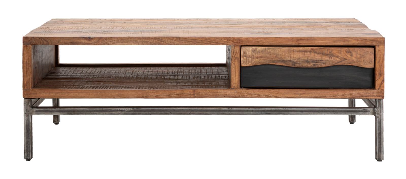 Tavolo da caffè "Yellowstone" struttura in legno di acacia e metallo per interni in Console e tavoli da divano Decor Space - Altamura, commercioVirtuoso.it