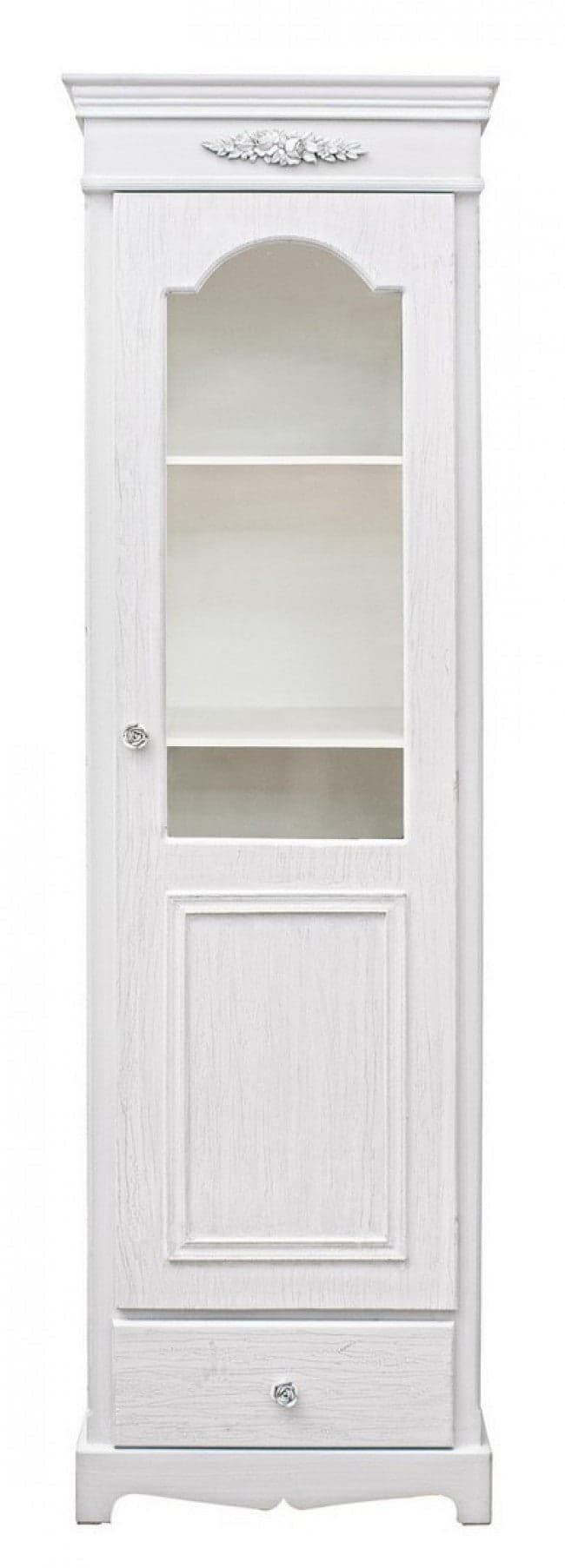 Vetrina "Blanc" in MDF con finitura Bianca opaca, maniglie in poliresina in Vetrinette Decor Space - Altamura, commercioVirtuoso.it