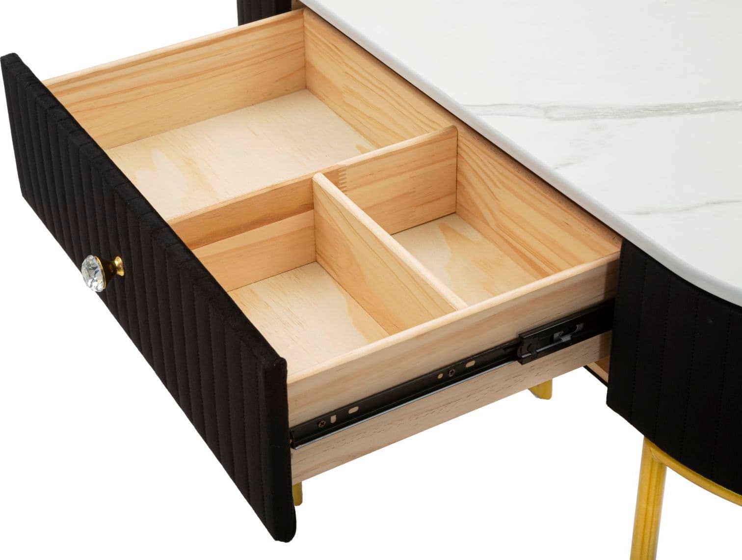 Console "Montpellier" struttura in metallo e legno ripiano in marmo per interni in Credenze Decor Space - Altamura, commercioVirtuoso.it