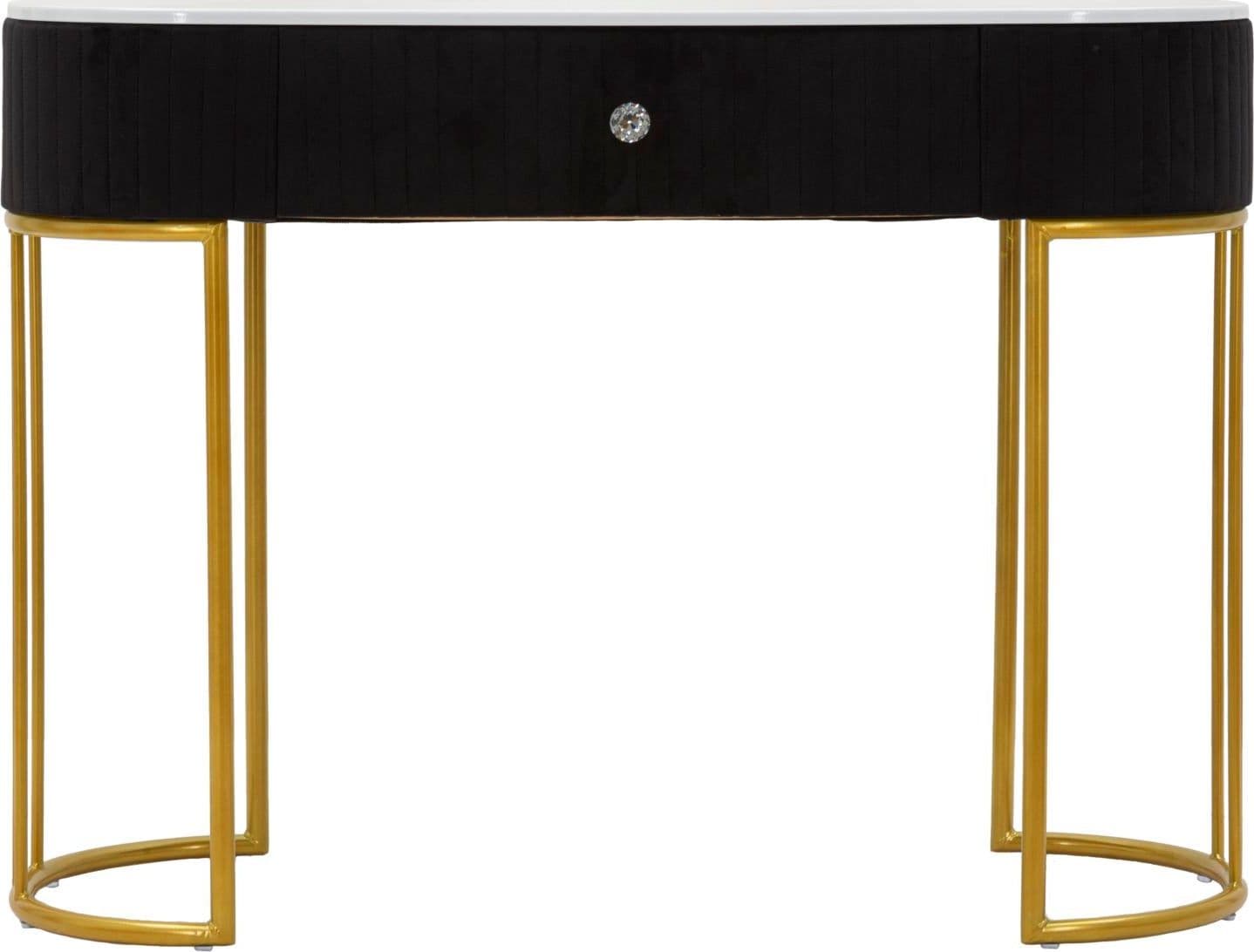 Console "Montpellier" struttura in metallo e legno ripiano in marmo per interni in Credenze Decor Space - Altamura, commercioVirtuoso.it