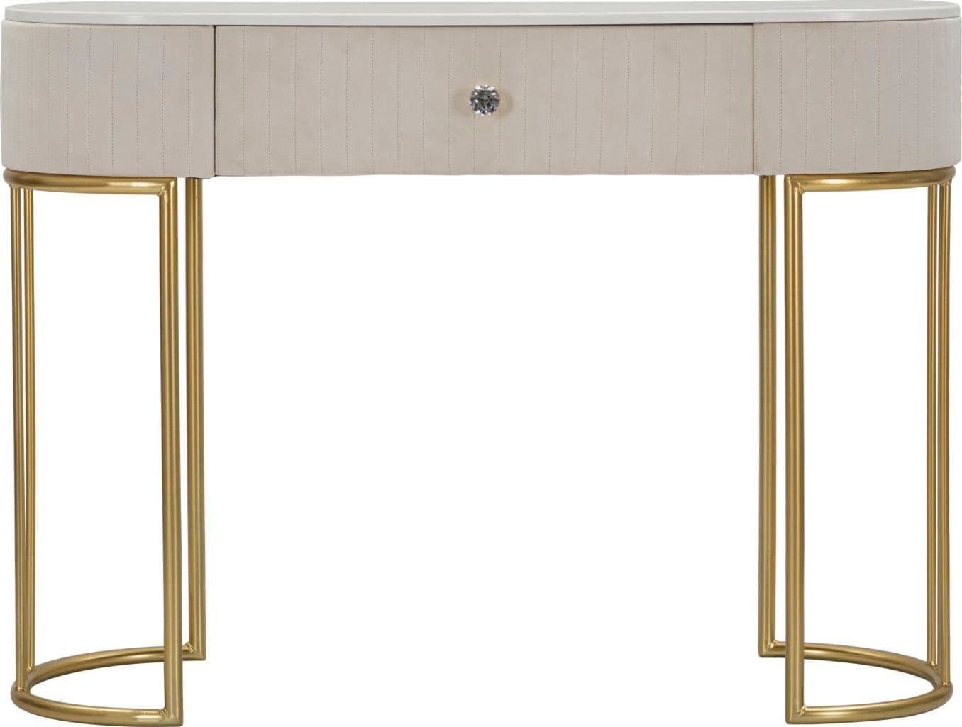 Console "Montpellier" struttura in metallo e legno ripiano in marmo per interni in Credenze Decor Space - Altamura, commercioVirtuoso.it