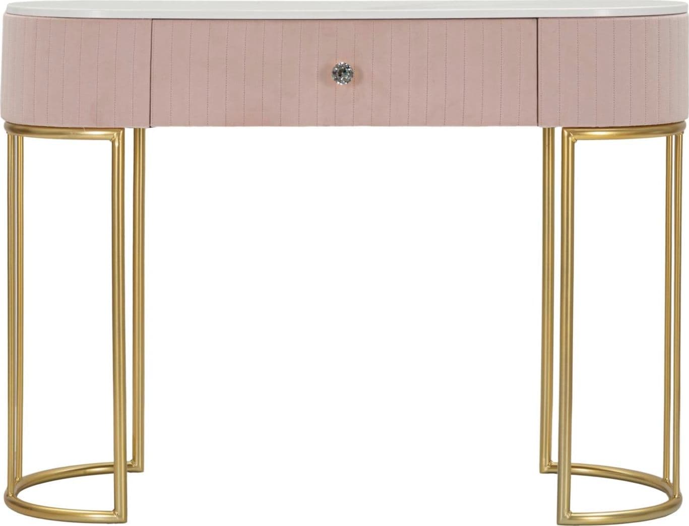 Console "Montpellier" struttura in metallo e legno ripiano in marmo per interni in Credenze Decor Space - Altamura, commercioVirtuoso.it