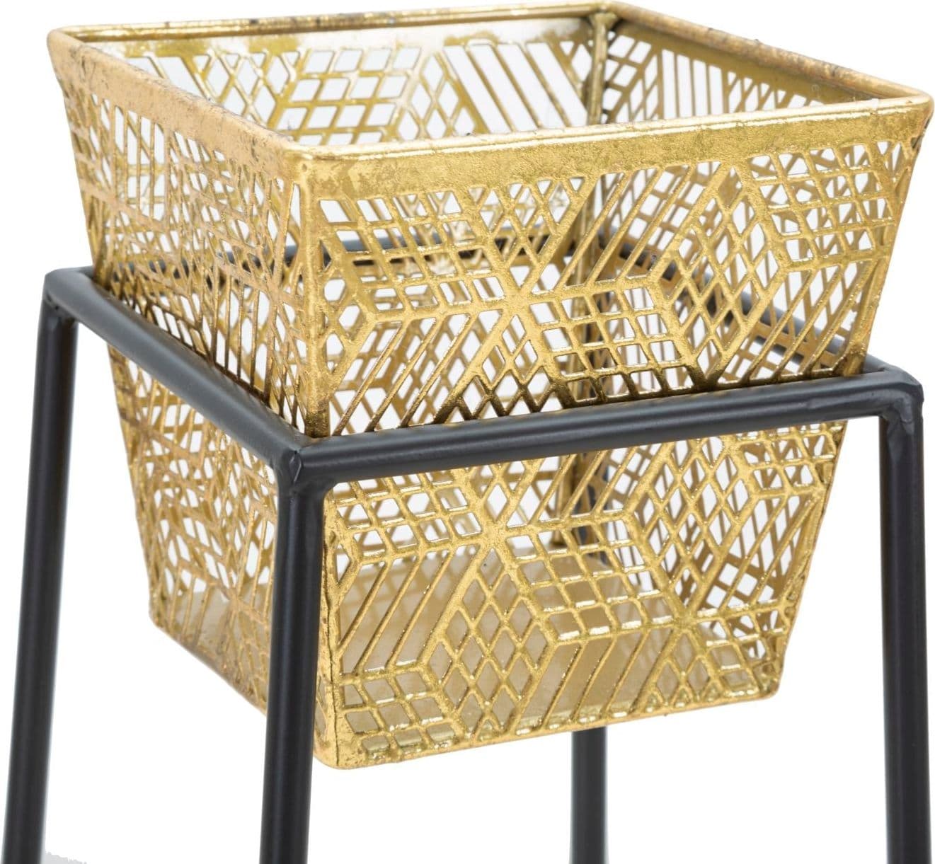 Coppia porta vasi con supporto in metallo per interni set da 2 in Tester cottura torta Decor Space - Altamura, commercioVirtuoso.it