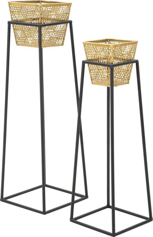 Coppia porta vasi con supporto in metallo per interni set da 2 in Tester cottura torta Decor Space - Altamura, commercioVirtuoso.it