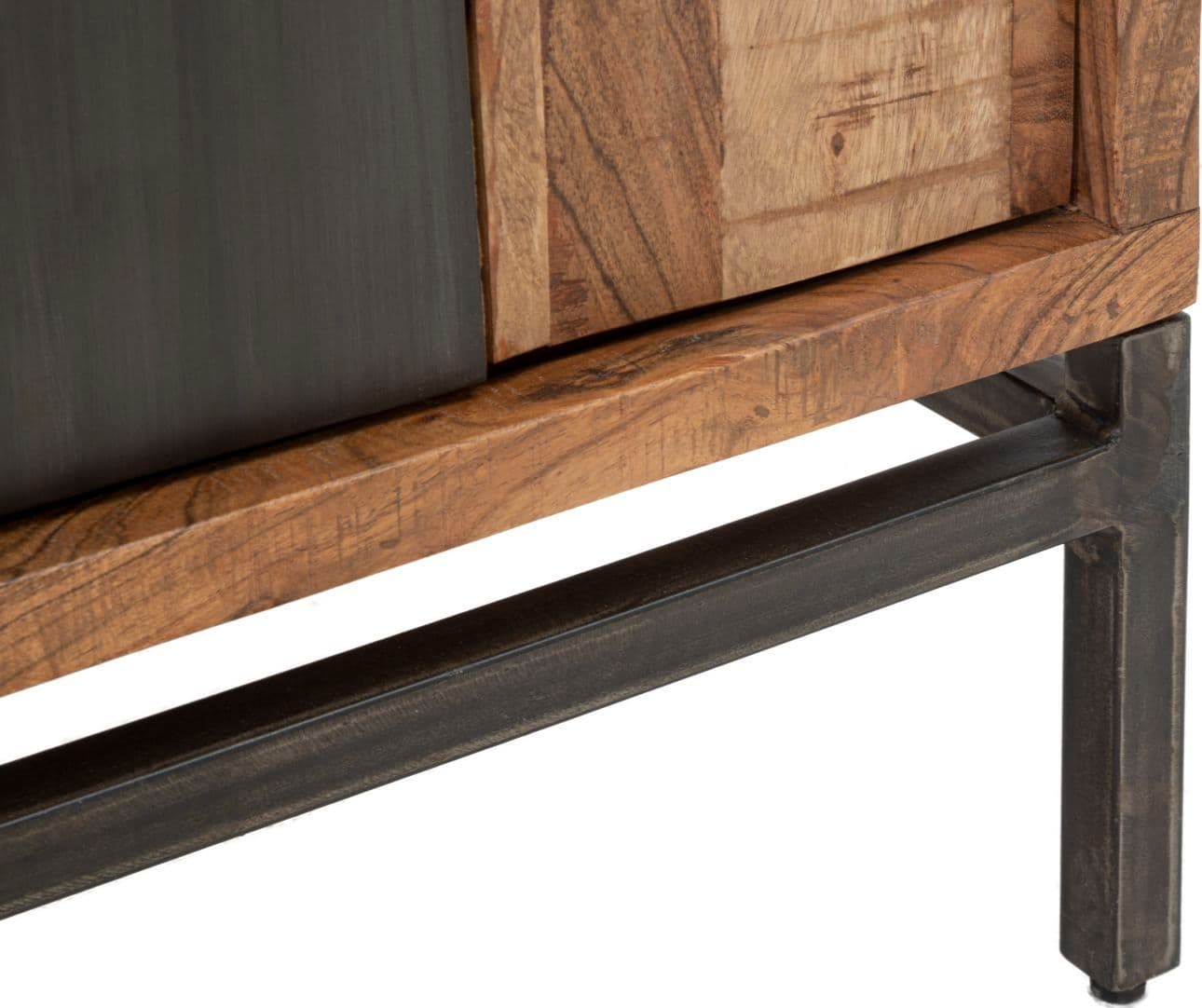 Comodino "Yellowstone" struttura in legno di acacia e metallo per interni in Comodini Decor Space - Altamura, commercioVirtuoso.it