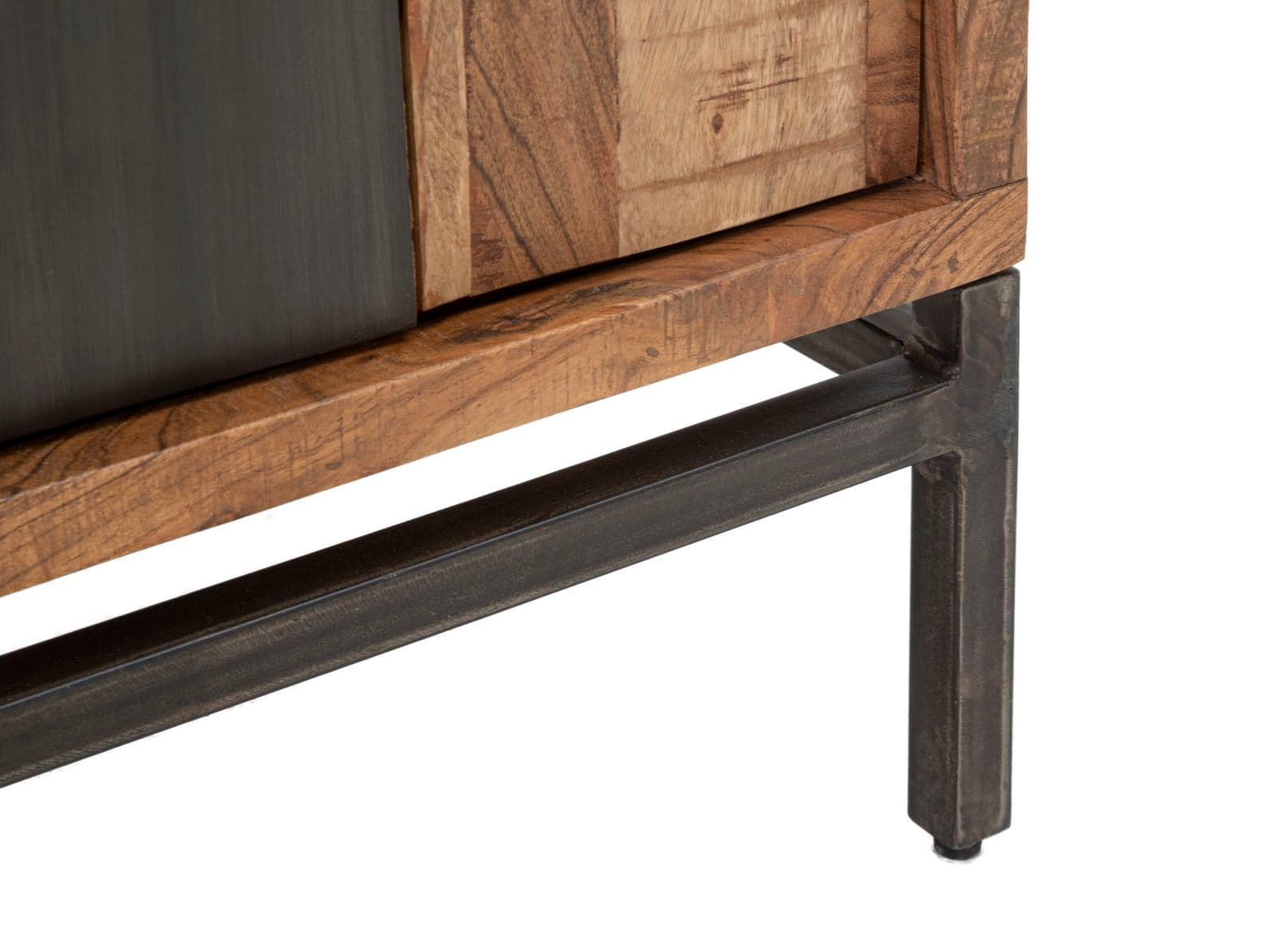 Comodino "Yellowstone" struttura in legno di acacia e metallo per interni in Comodini Decor Space - Altamura, commercioVirtuoso.it