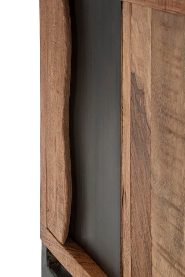 Comodino "Yellowstone" struttura in legno di acacia e metallo per interni in Comodini Decor Space - Altamura, commercioVirtuoso.it