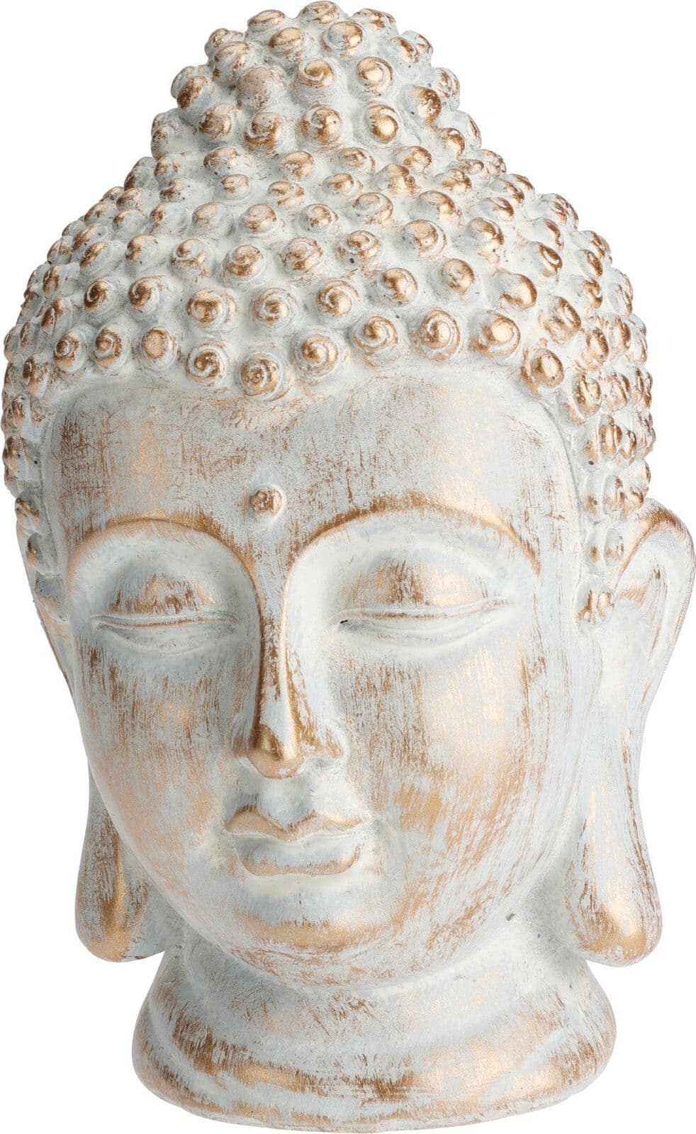 Statua decorativa in poliresina Testa "Buddha" per veranda e giardino h 23 cm in Portalumini Decor Space - Altamura, commercioVirtuoso.it