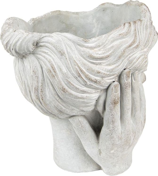 Statua decorativa "Pensatore" porta vaso da giardino in cemento anticato in Statue Decor Space - Altamura, commercioVirtuoso.it