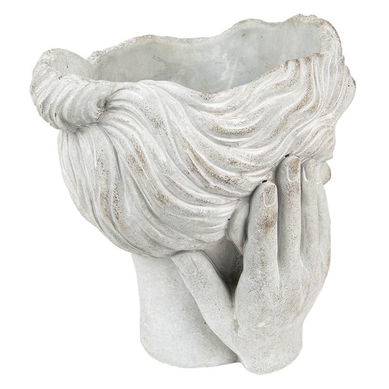 Statua decorativa "Pensatore" porta vaso da giardino in cemento anticato in Statue Decor Space - Altamura, commercioVirtuoso.it