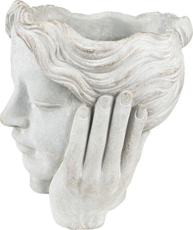 Statua decorativa "Pensatore" porta vaso da giardino in cemento anticato in Statue Decor Space - Altamura, commercioVirtuoso.it
