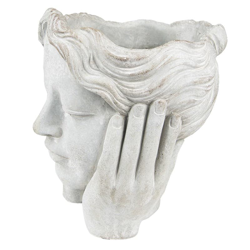 Statua decorativa "Pensatore" porta vaso da giardino in cemento anticato in Statue Decor Space - Altamura, commercioVirtuoso.it