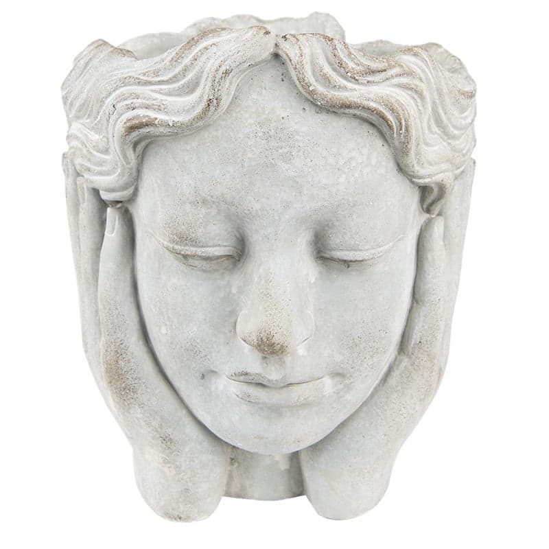 Statua decorativa "Pensatore" porta vaso da giardino in cemento anticato in Statue Decor Space - Altamura, commercioVirtuoso.it