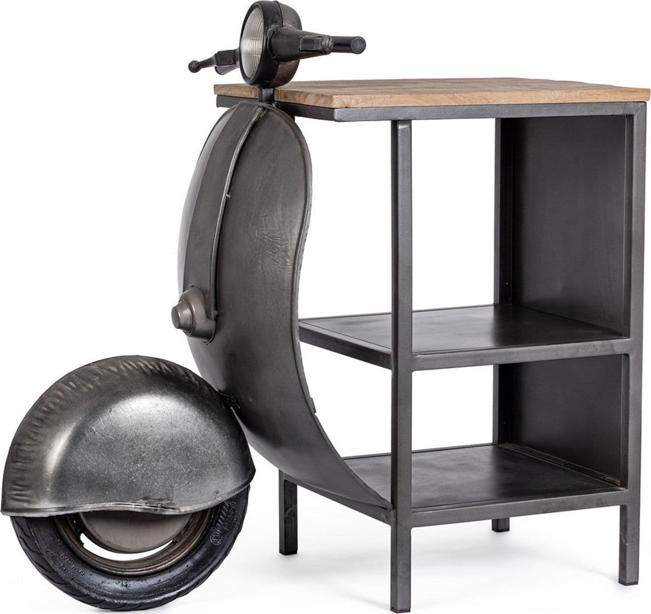 Consolle da Bar "Vespa" con struttura in acciaio, piano in legno, da 104 x 94 x 65 cm in Tavoli da bar Decor Space - Altamura, commercioVirtuoso.it