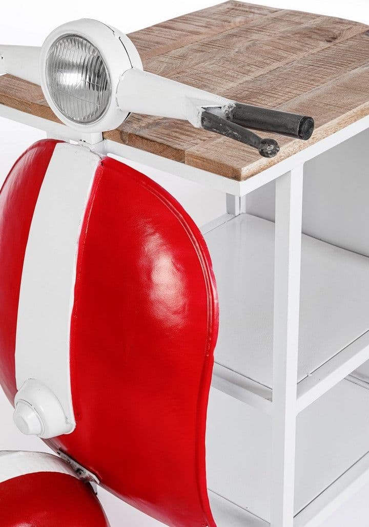 Consolle da Bar "Vespa" con struttura in acciaio, piano in legno, da 104 x 94 x 65 cm in Tavoli da bar Decor Space - Altamura, commercioVirtuoso.it