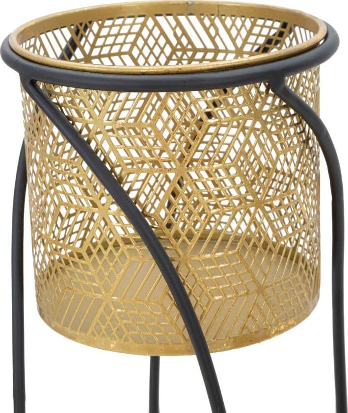 Coppia porta vasi "Curvy" con supporto in metallo per interni set da 2 in Portavasi Decor Space - Altamura, commercioVirtuoso.it