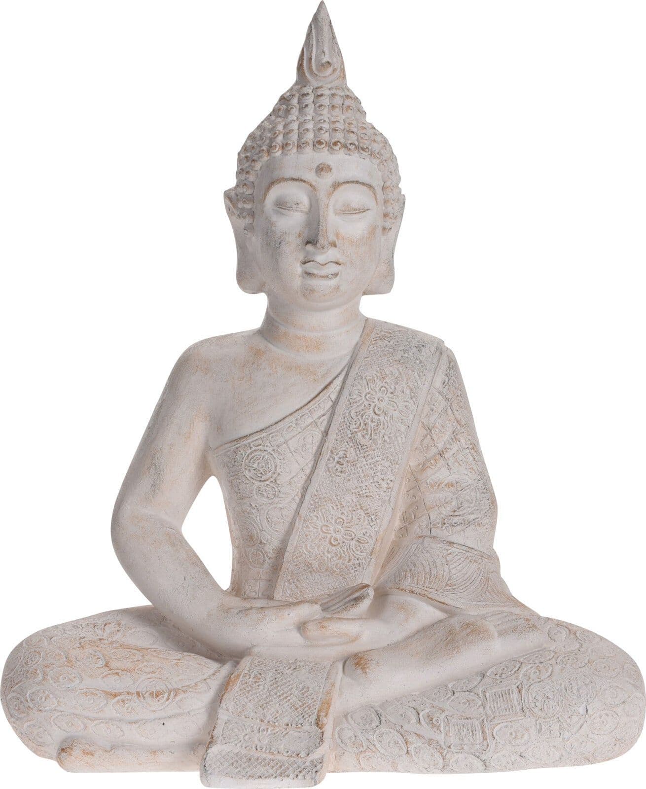 Statua decorativa in poli resina "Buddha in meditazione" per veranda e giardino in Statue Decor Space - Altamura, commercioVirtuoso.it