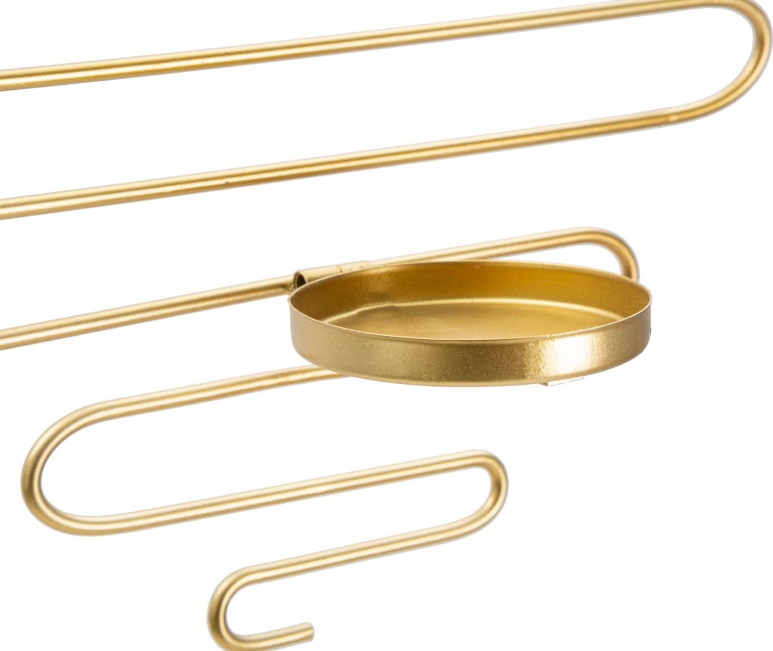 Porta candela da muro "Alid" in metallo color oro per interni set da 2 in Portacandele a parete Decor Space - Altamura, commercioVirtuoso.it