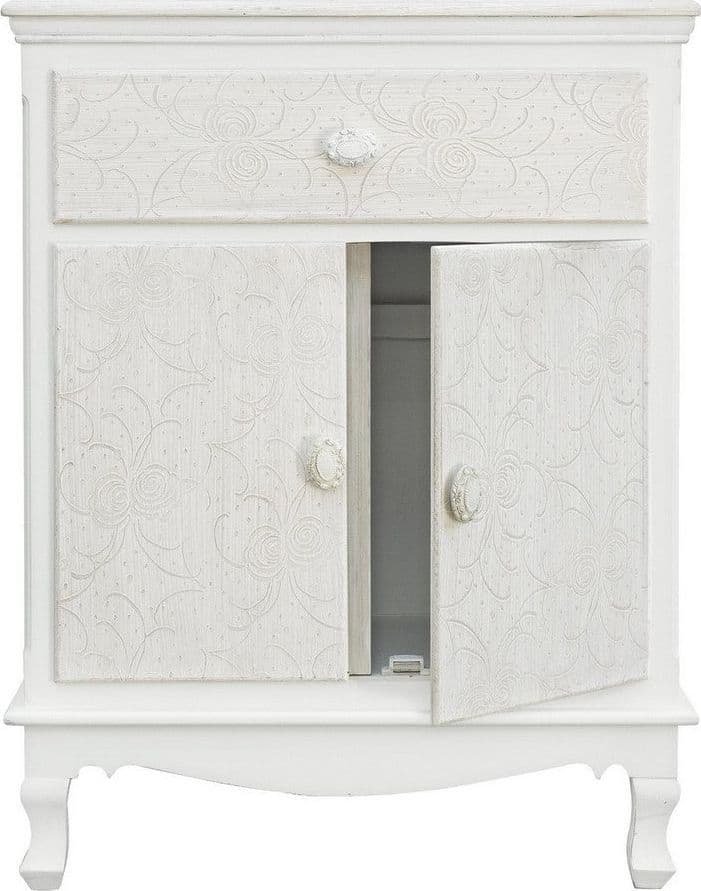 Comodino "Clorine" per camera, Con Motivi Floreali, struttura in MDF in Comodini Decor Space - Altamura, commercioVirtuoso.it