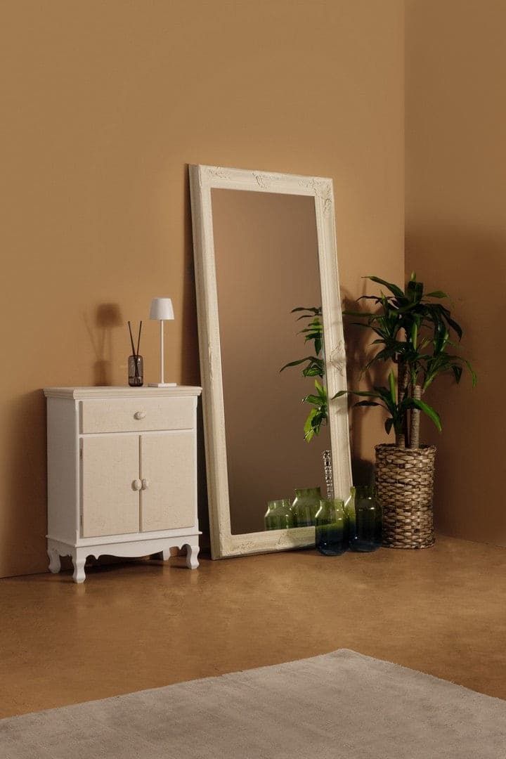 Comodino "Clorine" per camera, Con Motivi Floreali, struttura in MDF in Comodini Decor Space - Altamura, commercioVirtuoso.it